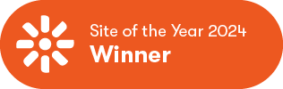 Kentico Site of the Year 2024 winner badge