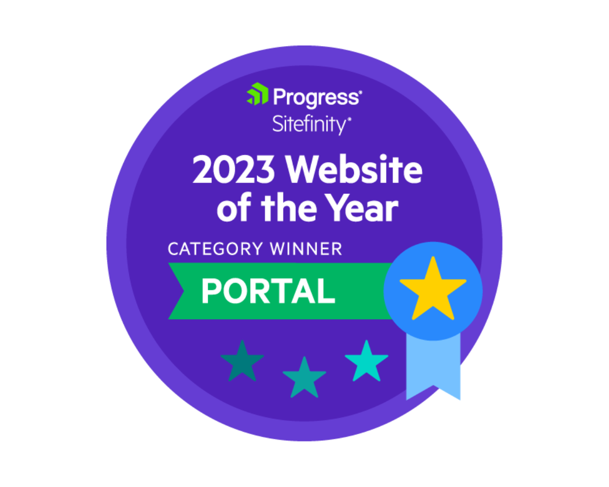 2023 website of the year portal winner badge